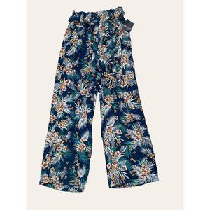 Helium London Hawaiian Print Womens Pull On Wide Leg Pants Size S